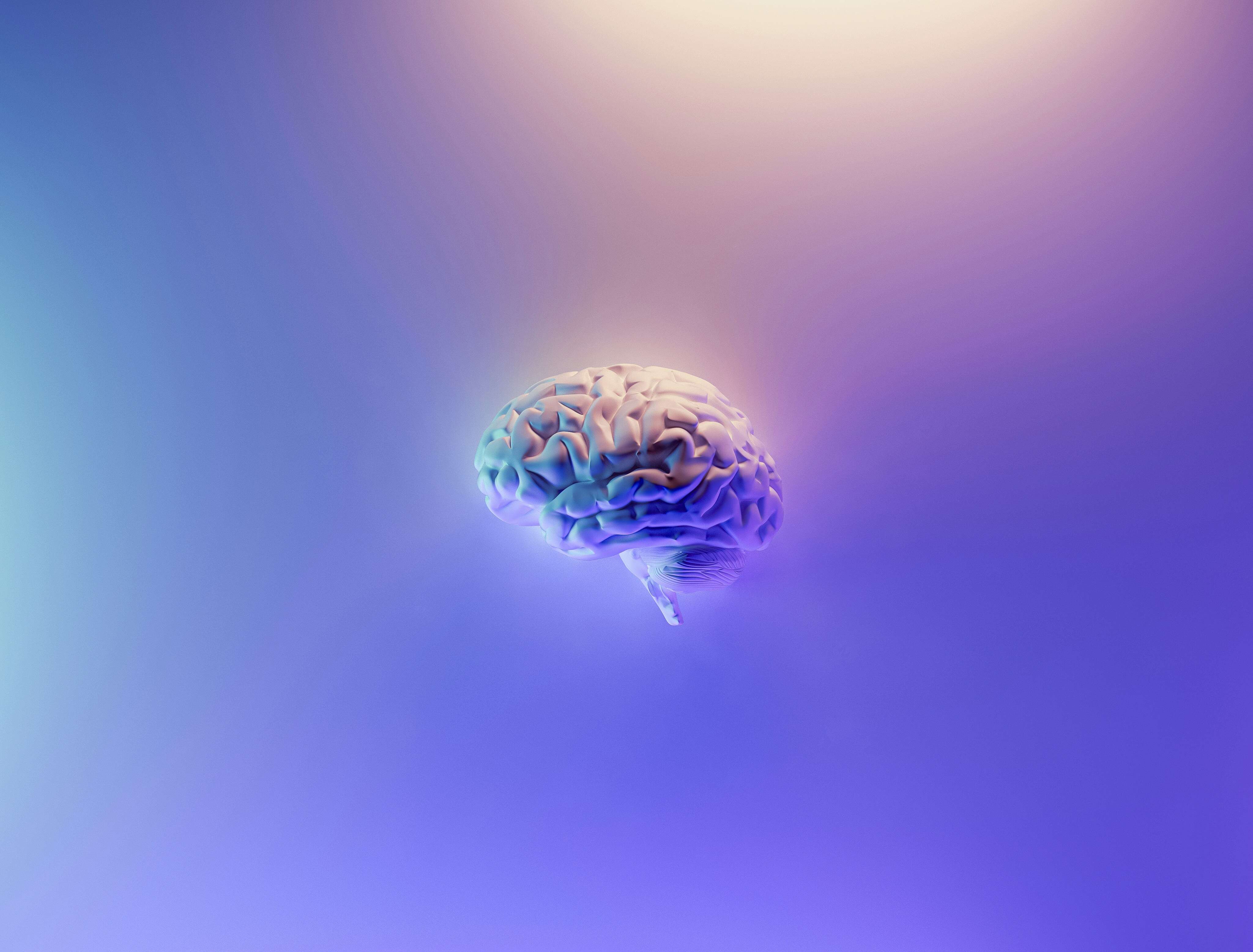 A closeup visualization of brain neuron activity and neurological patterns, representing how psychiatric and neurological medications alter the signals that smart ring algorithms read